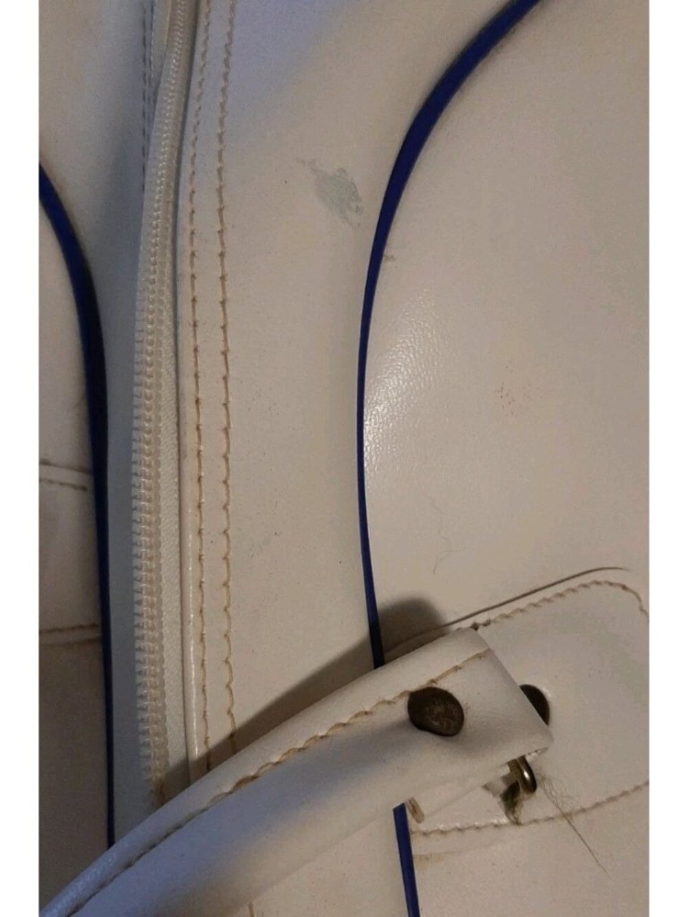 Vtg RARE 80's Molson Vinyl International Travelware Gym Sports Duffle Bag Lock - Picture 14 of 16